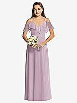 Front View Thumbnail - Suede Rose Dessy Collection Junior Bridesmaid Dress JR548