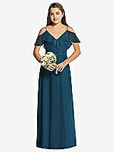 Front View Thumbnail - Atlantic Blue Dessy Collection Junior Bridesmaid Dress JR548