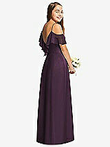 Rear View Thumbnail - Aubergine Dessy Collection Junior Bridesmaid Dress JR548