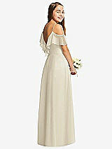 Rear View Thumbnail - Champagne Dessy Collection Junior Bridesmaid Dress JR548
