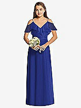 Front View Thumbnail - Cobalt Blue Dessy Collection Junior Bridesmaid Dress JR548
