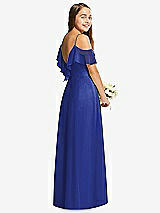 Rear View Thumbnail - Cobalt Blue Dessy Collection Junior Bridesmaid Dress JR548