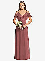 Front View Thumbnail - English Rose Dessy Collection Junior Bridesmaid Dress JR548