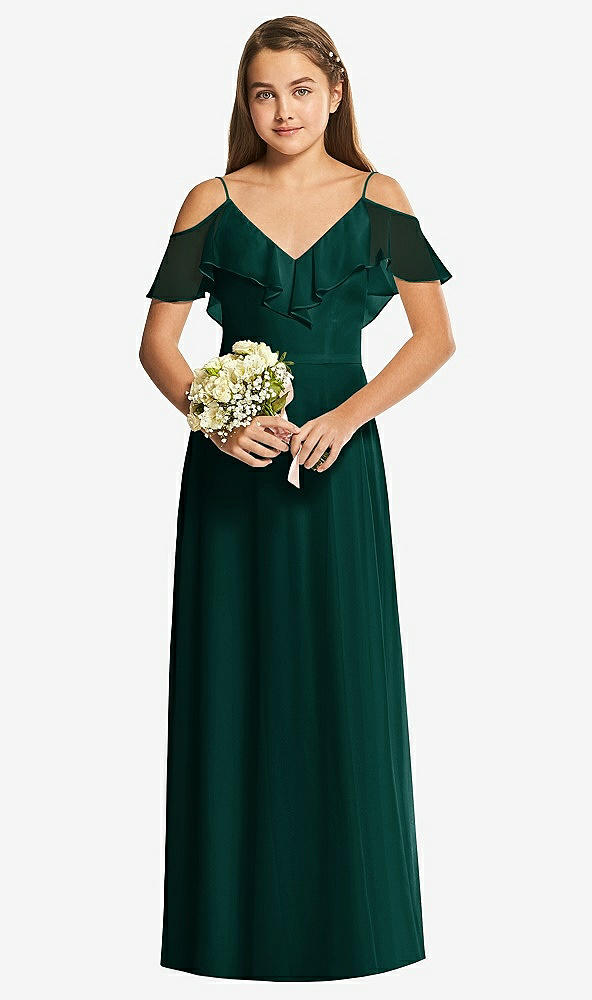 Front View - Evergreen Dessy Collection Junior Bridesmaid Dress JR548