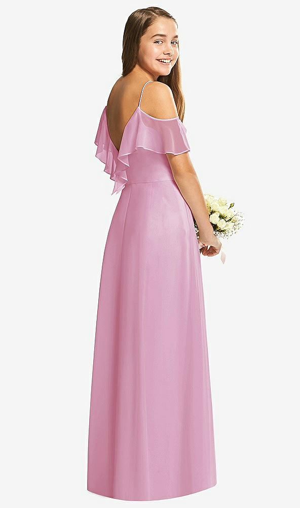 Back View - Powder Pink Dessy Collection Junior Bridesmaid Dress JR548