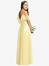 Rear View Thumbnail - Pale Yellow Dessy Collection Junior Bridesmaid Dress JR548