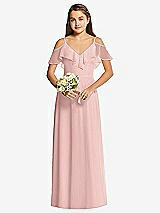 Front View Thumbnail - Rose - PANTONE Rose Quartz Dessy Collection Junior Bridesmaid Dress JR548
