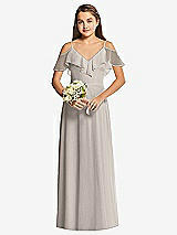 Front View Thumbnail - Taupe Dessy Collection Junior Bridesmaid Dress JR548