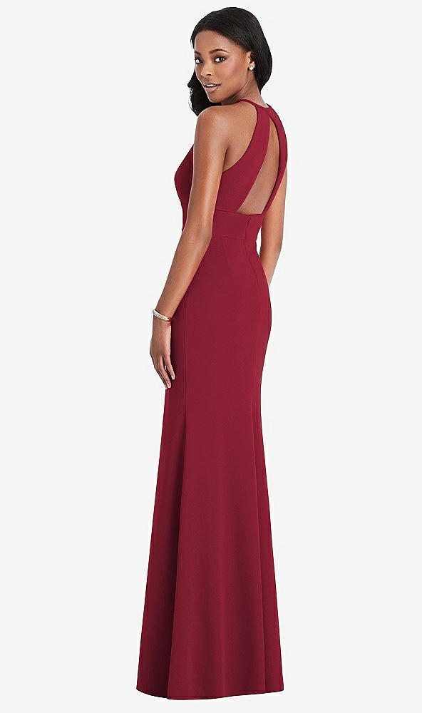 Back View - Burgundy After Six Bridesmaid Dress 6798