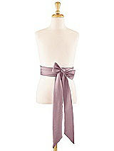 Front View Thumbnail - Dusty Rose Satin Twill Flower Girl Sash