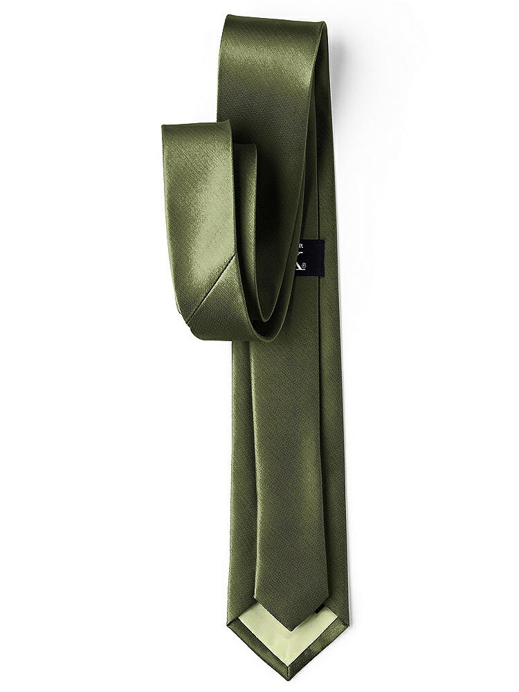Back View - Olive Green Yarn-Dyed Modern Tie by After Six