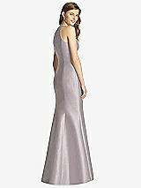 Rear View Thumbnail - Cashmere Gray Bella Bridesmaid Dress BB121