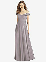 Front View Thumbnail - Cashmere Gray Bella Bridesmaid Dress BB123