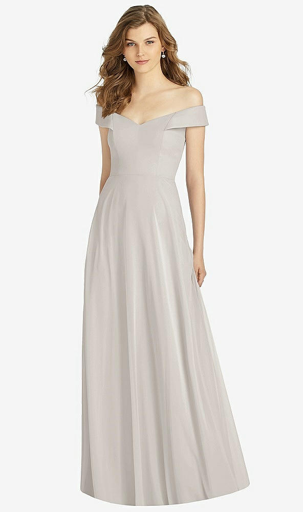 Front View - Oyster Bella Bridesmaid Dress BB123