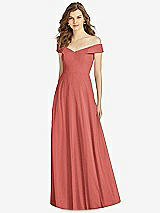 Front View Thumbnail - Coral Pink Bella Bridesmaid Dress BB123