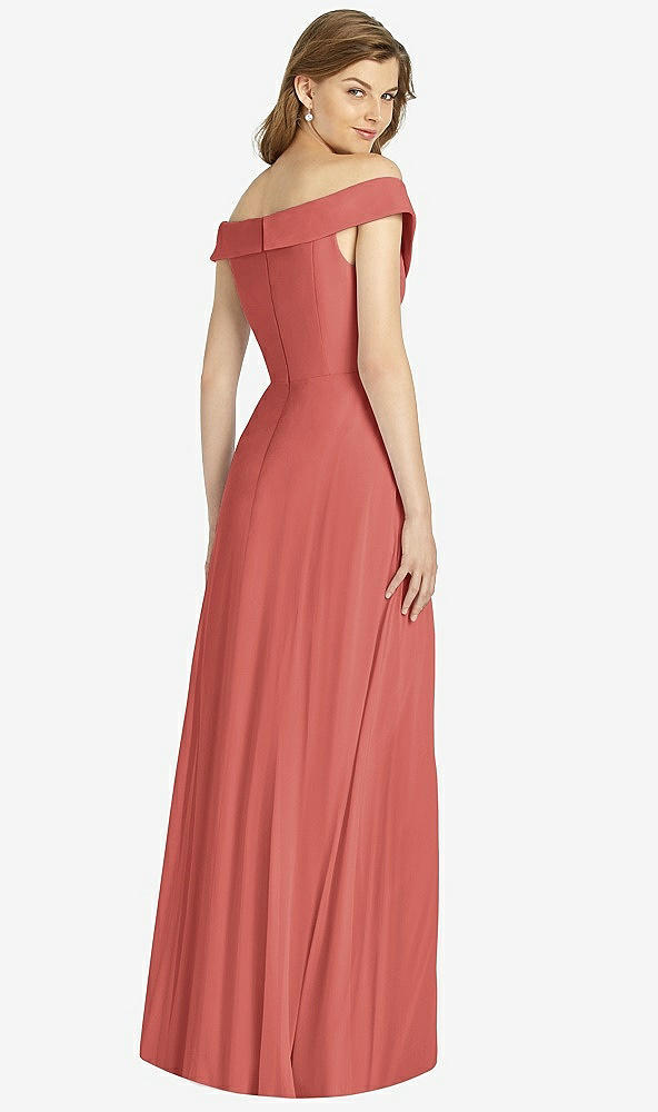 Back View - Coral Pink Bella Bridesmaid Dress BB123