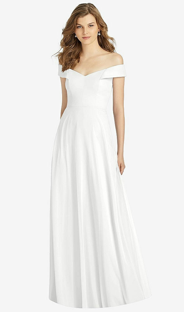 Front View - White Bella Bridesmaid Dress BB123