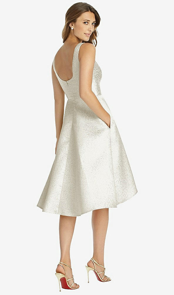 Back View - Ivory Gold Dessy Bridesmaid Dress 3035