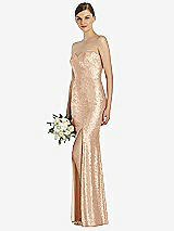 Front View Thumbnail - Rose Gold Dessy Bridesmaid Dress 3037