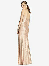 Rear View Thumbnail - Rose Gold Dessy Bridesmaid Dress 3037
