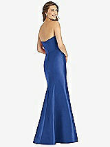 Rear View Thumbnail - Classic Blue Full-length Strapless Sweetheart Neckline Dress