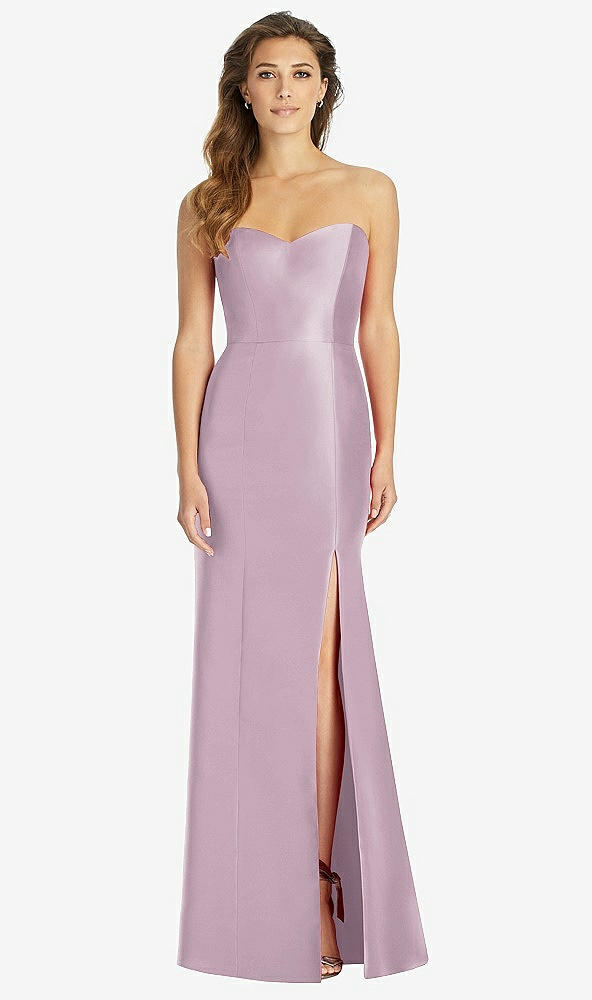 Front View - Suede Rose Full-length Strapless Sweetheart Neckline Dress