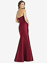 Rear View Thumbnail - Burgundy Full-length Strapless Sweetheart Neckline Dress