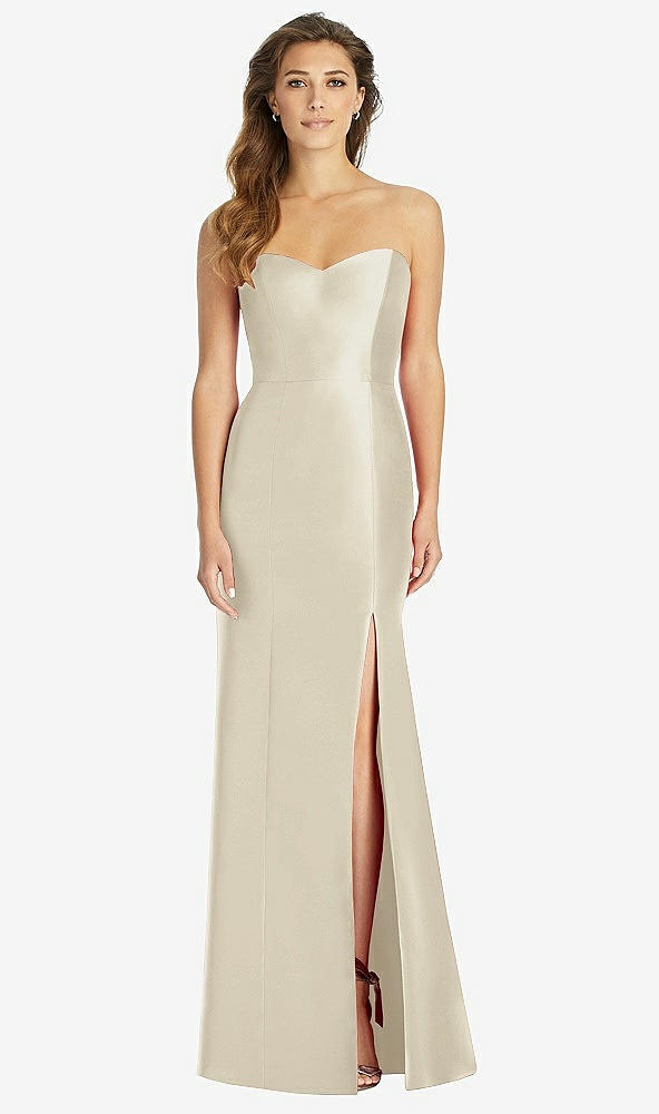Front View - Champagne Full-length Strapless Sweetheart Neckline Dress