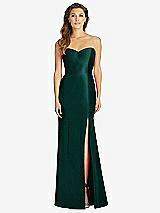Front View Thumbnail - Evergreen Full-length Strapless Sweetheart Neckline Dress