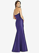 Rear View Thumbnail - Grape Full-length Strapless Sweetheart Neckline Dress