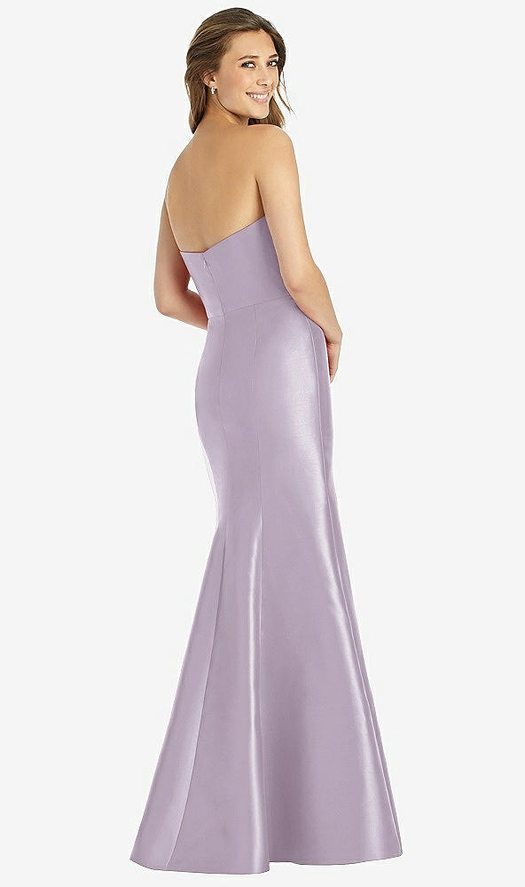 Back View - Lilac Haze Full-length Strapless Sweetheart Neckline Dress