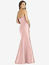 Rear View Thumbnail - Rose - PANTONE Rose Quartz Full-length Strapless Sweetheart Neckline Dress