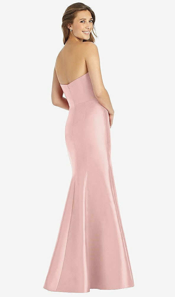 Back View - Rose - PANTONE Rose Quartz Full-length Strapless Sweetheart Neckline Dress