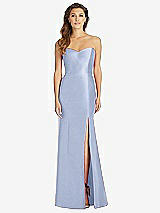 Front View Thumbnail - Sky Blue Full-length Strapless Sweetheart Neckline Dress