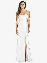 Front View Thumbnail - White Full-length Strapless Sweetheart Neckline Dress