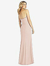 Rear View Thumbnail - Cameo Strapless Chiffon Trumpet Gown with Front Slit