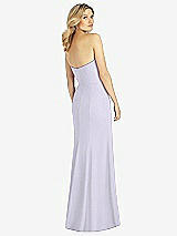 Rear View Thumbnail - Silver Dove Strapless Chiffon Trumpet Gown with Front Slit