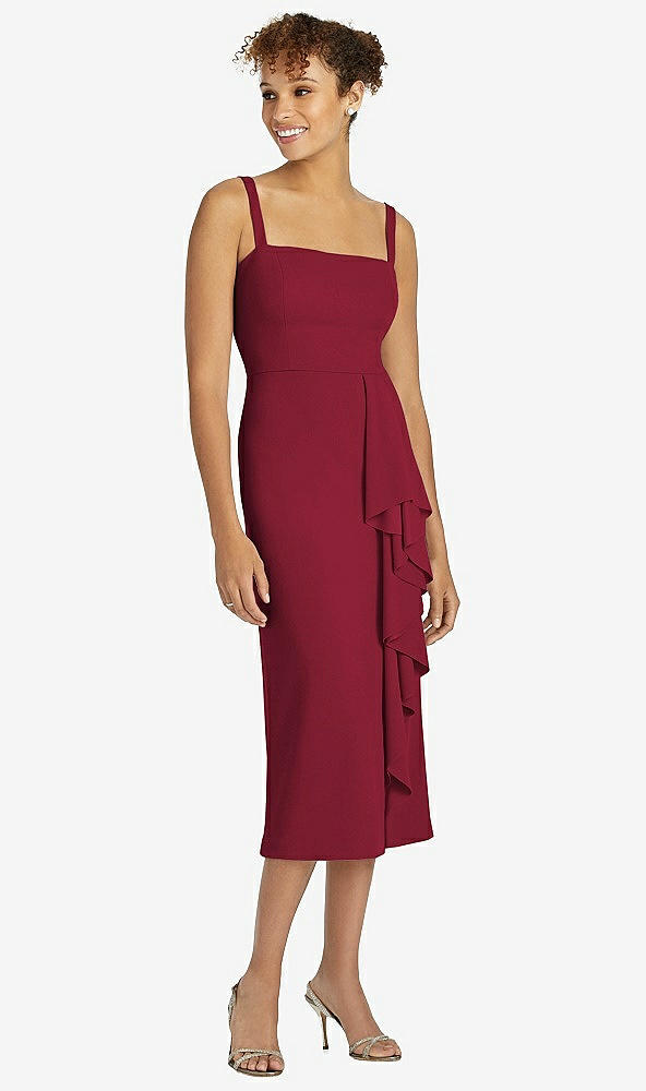 Front View - Burgundy After Six Bridesmaid Dress 6804
