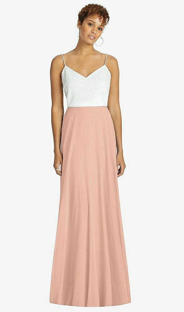 Front View - Pale Peach After Six Bridesmaid Skirt S1518
