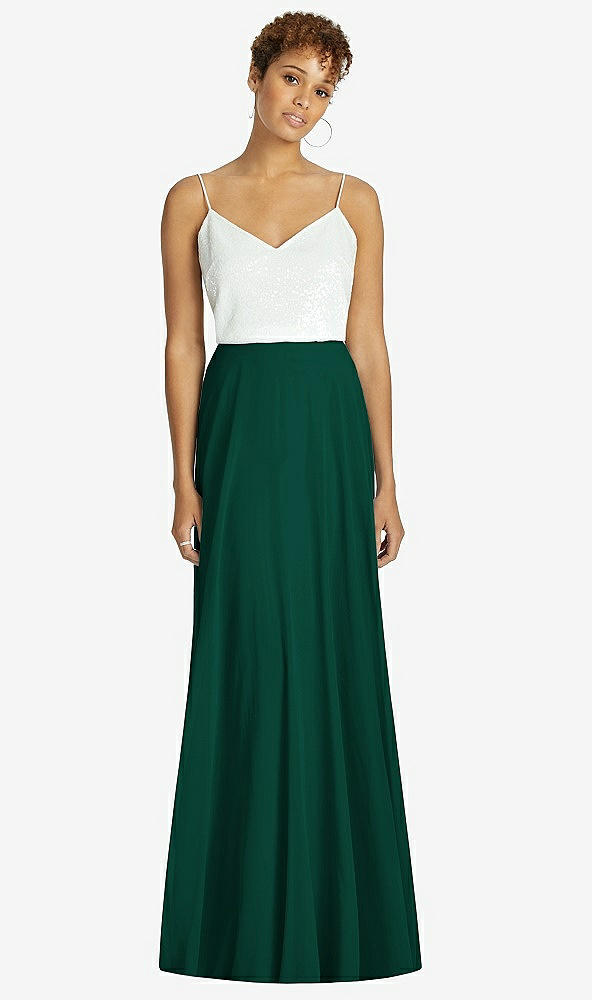 Front View - Hunter Green After Six Bridesmaid Skirt S1518