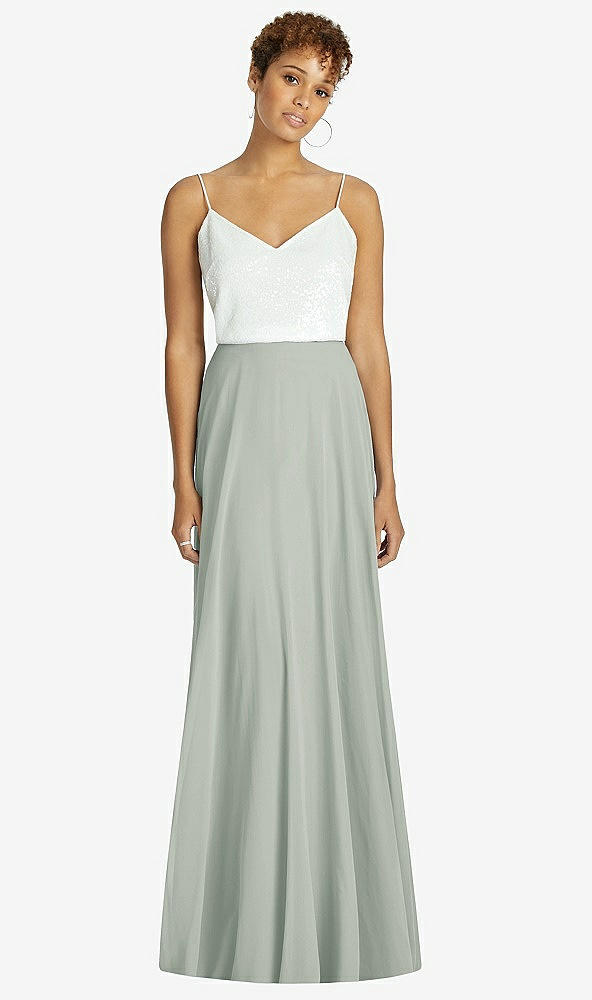 Front View - Willow Green After Six Bridesmaid Skirt S1518