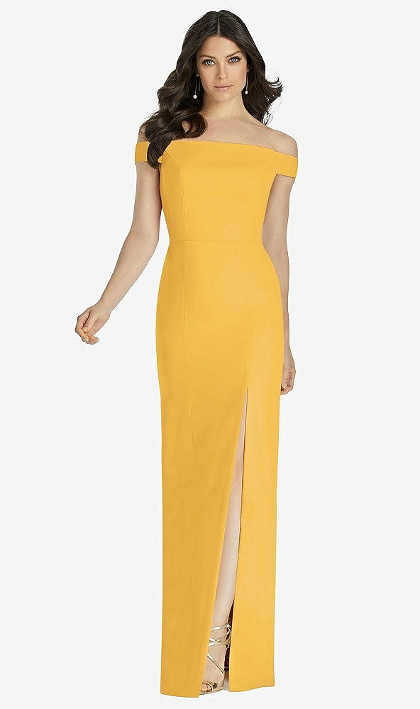 Front View - NYC Yellow Dessy Bridesmaid Dress 3040
