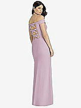 Rear View Thumbnail - Suede Rose Dessy Bridesmaid Dress 3040