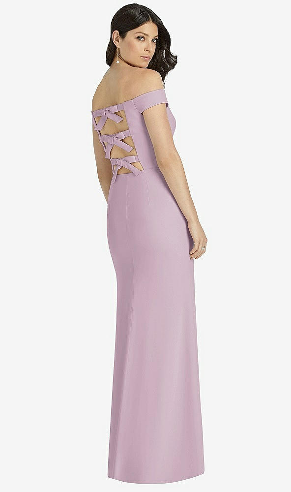 Back View - Suede Rose Dessy Bridesmaid Dress 3040