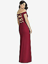 Rear View Thumbnail - Burgundy Dessy Bridesmaid Dress 3040