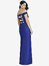 Rear View Thumbnail - Cobalt Blue Dessy Bridesmaid Dress 3040