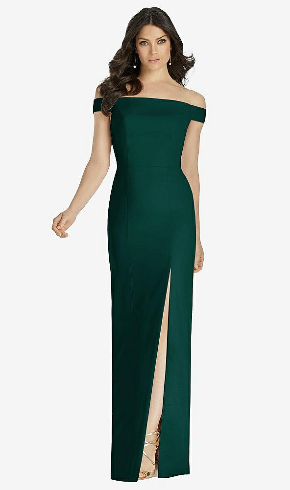 Front View - Evergreen Dessy Bridesmaid Dress 3040