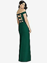 Rear View Thumbnail - Hunter Green Dessy Bridesmaid Dress 3040