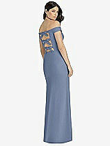 Rear View Thumbnail - Larkspur Blue Dessy Bridesmaid Dress 3040