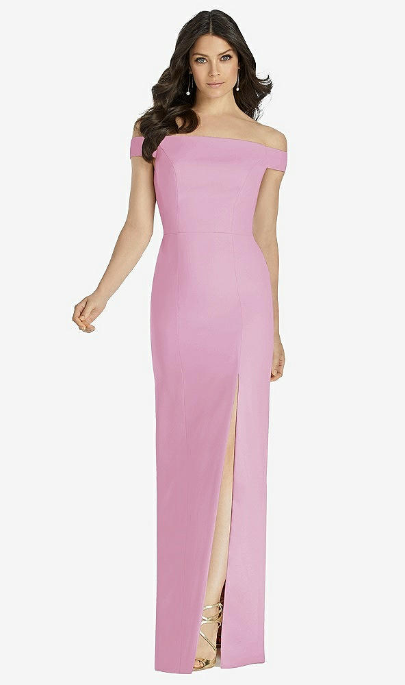 Front View - Powder Pink Dessy Bridesmaid Dress 3040
